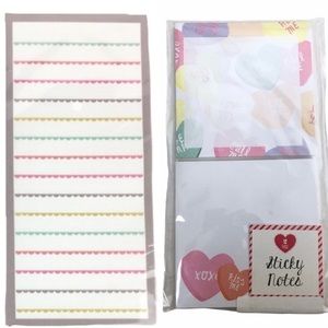 Valentine’s Stationery List Pad Sticky Note Conversation Hearts Desk Accessories